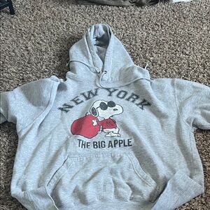 Gray Snoopy New York Hoodie